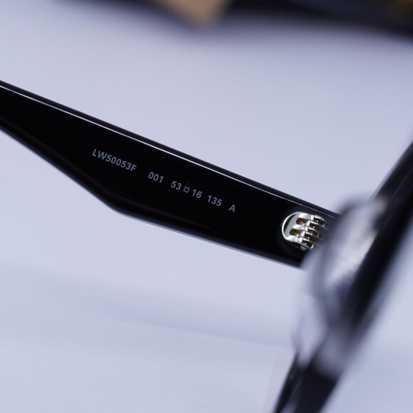 Loewe LW50053F 001 Geometric Eyeglasses 53mm - Shiny Black - Picture 7 of 8